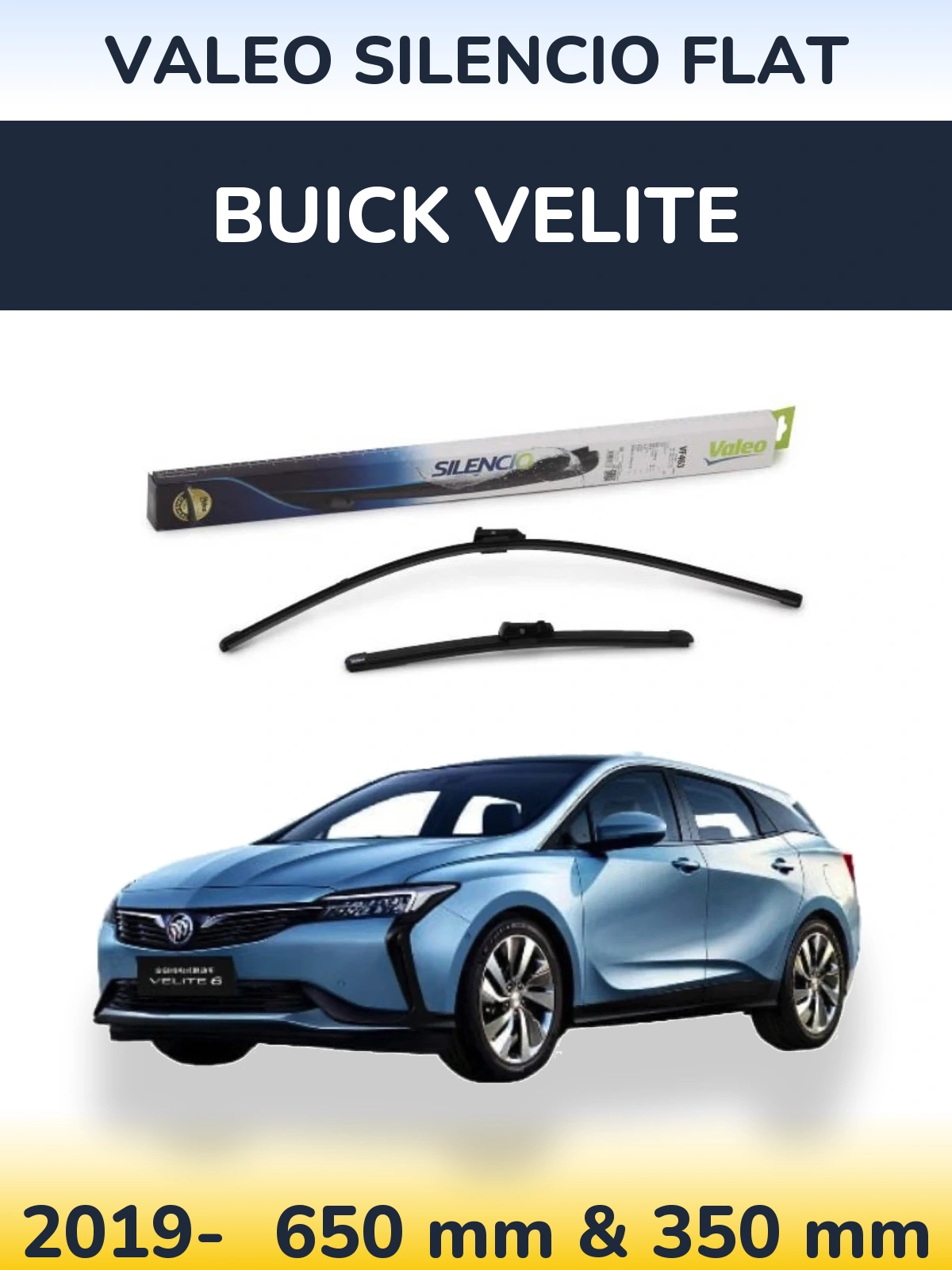 Ștergătoare Valeo Silencio Flat pentru Buick Velite