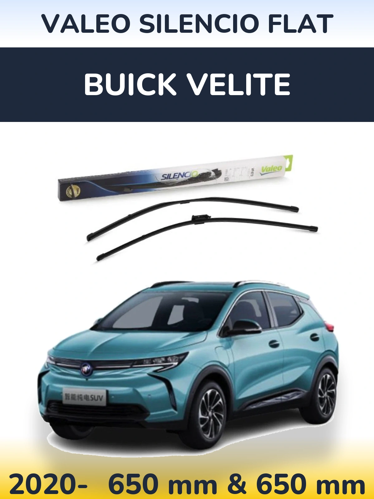 Ștergătoare Valeo Silencio Flat pentru Buick Velite