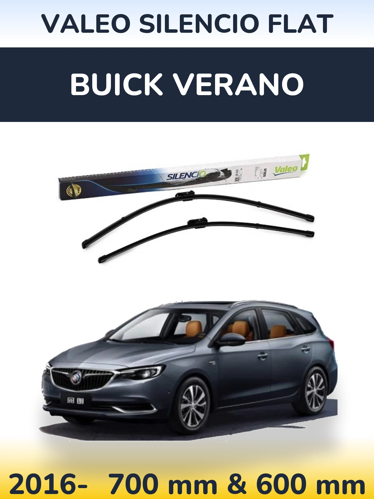 Ștergătoare Valeo Silencio Flat pentru Buick Verano