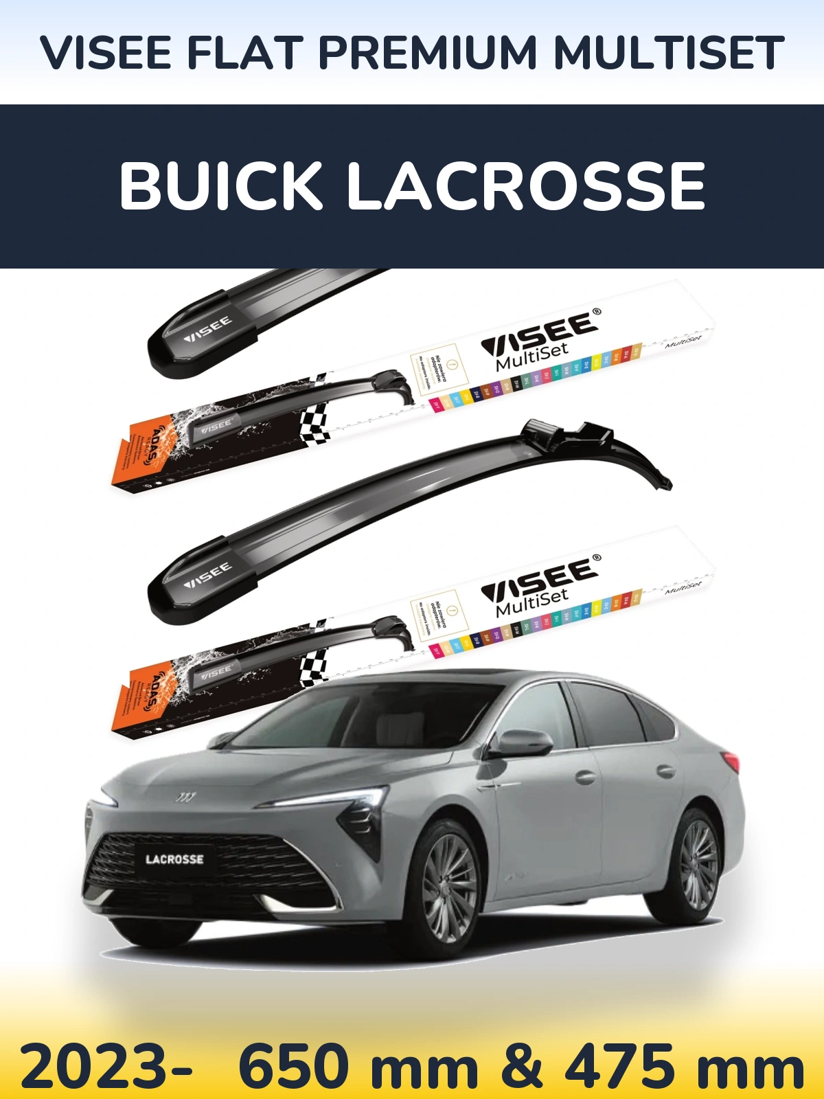 Ștergătoare VISEE FLAT PREMIUM MultiSet pentru Buick LaCrosse