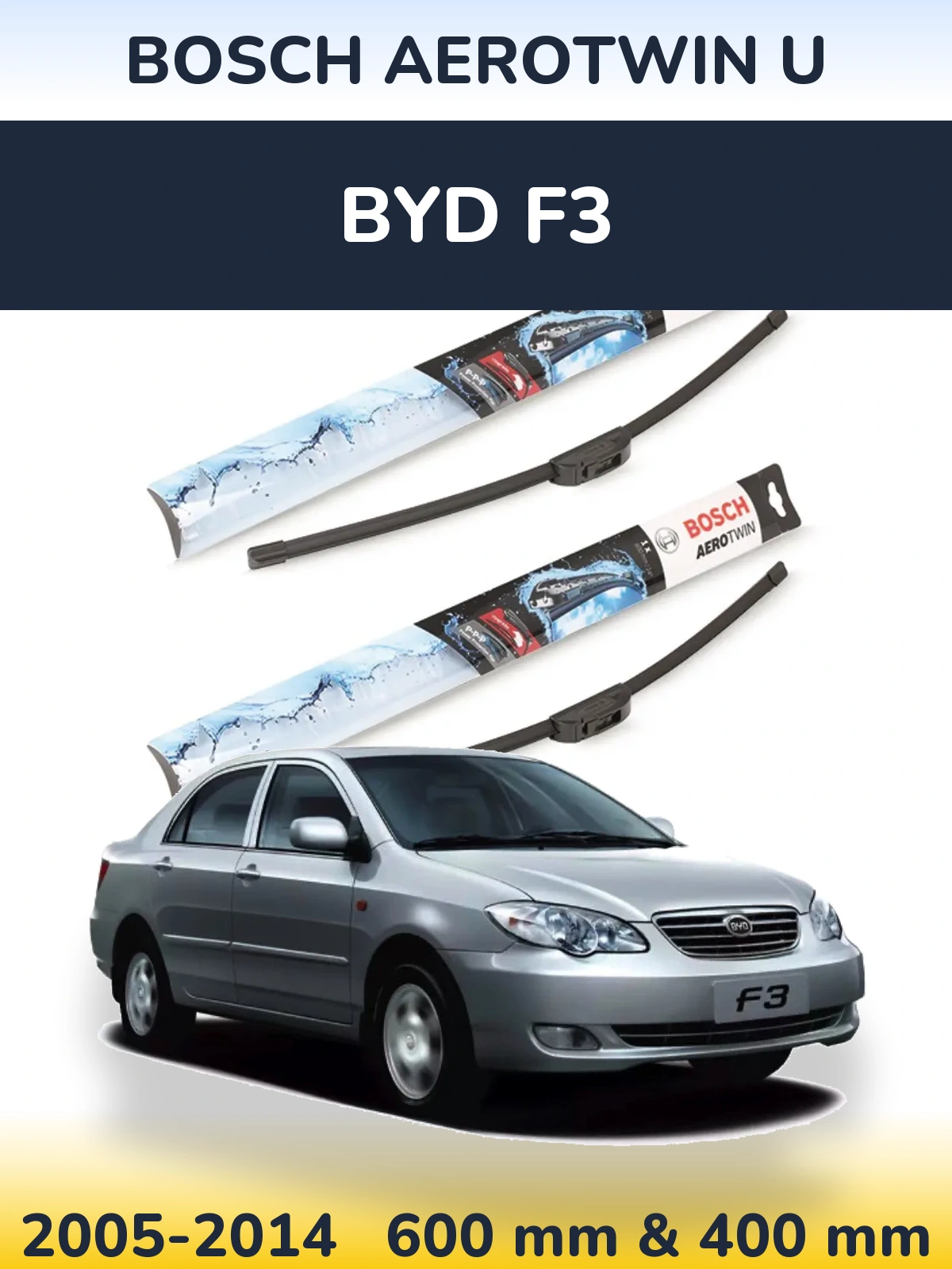 Ștergătoare BOSCH AeroTwin U pentru BYD F3