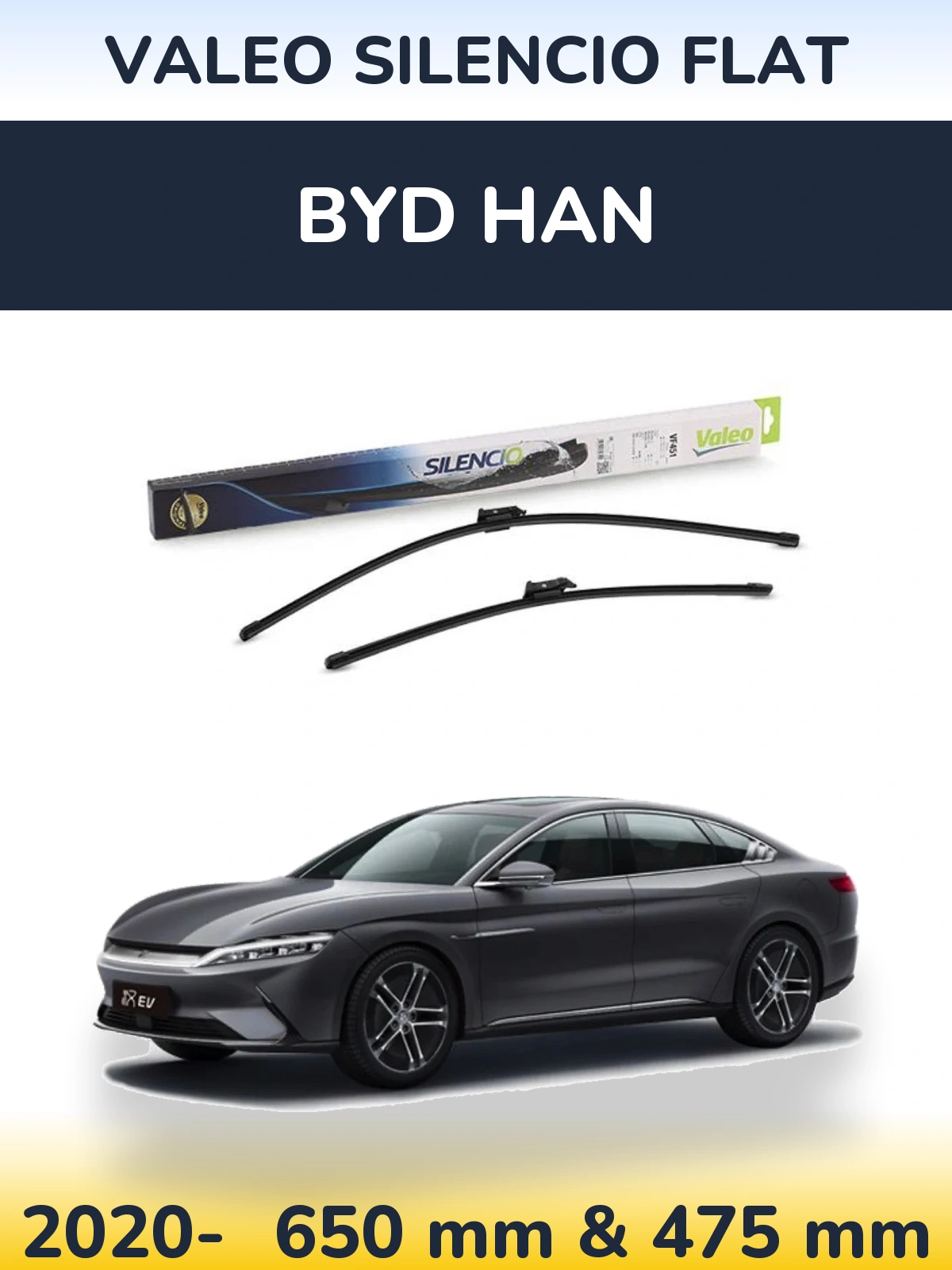 Ștergătoare Valeo Silencio Flat pentru BYD Han