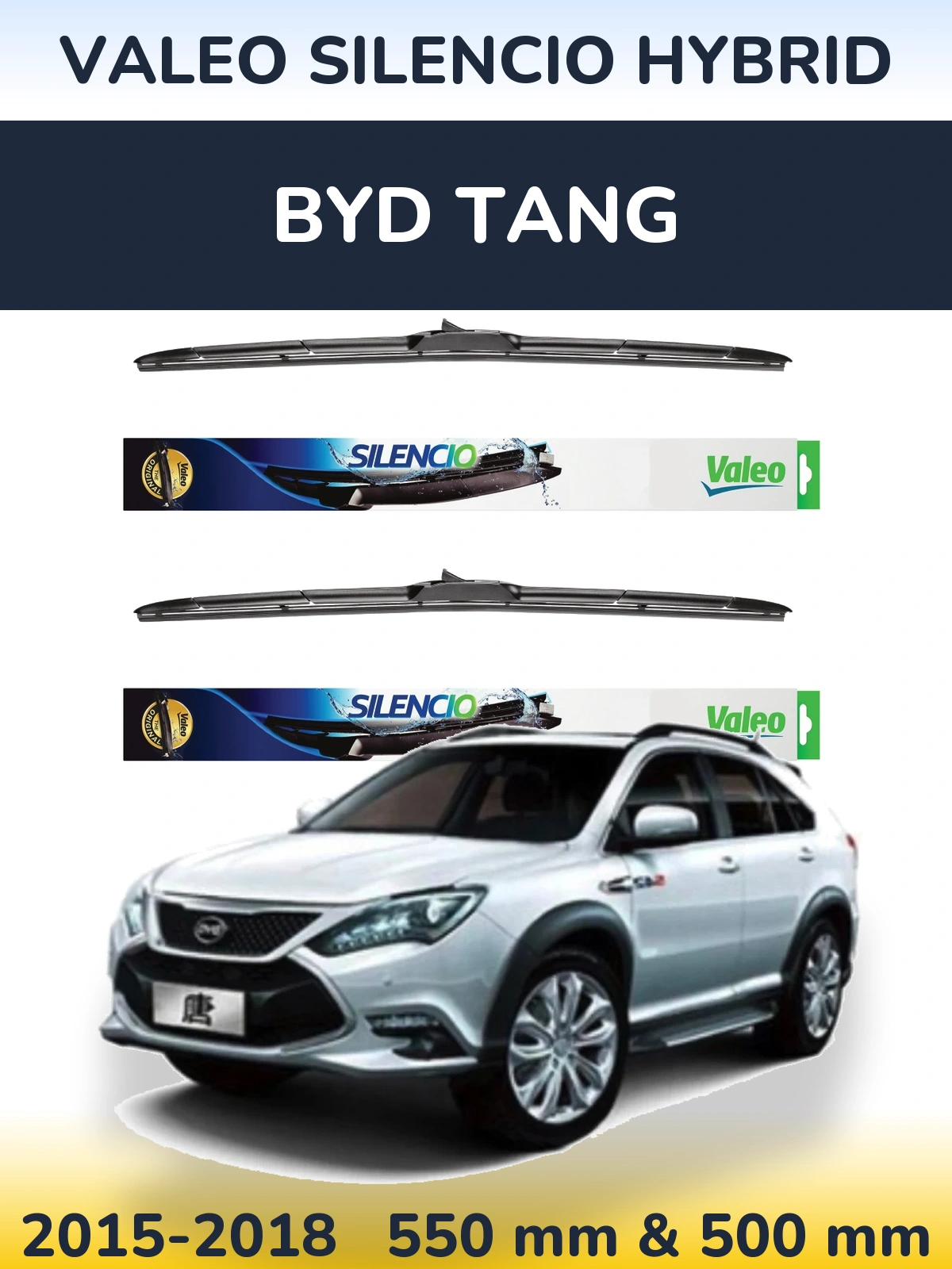 Ștergătoare Valeo Silencio Hybrid pentru BYD Tang