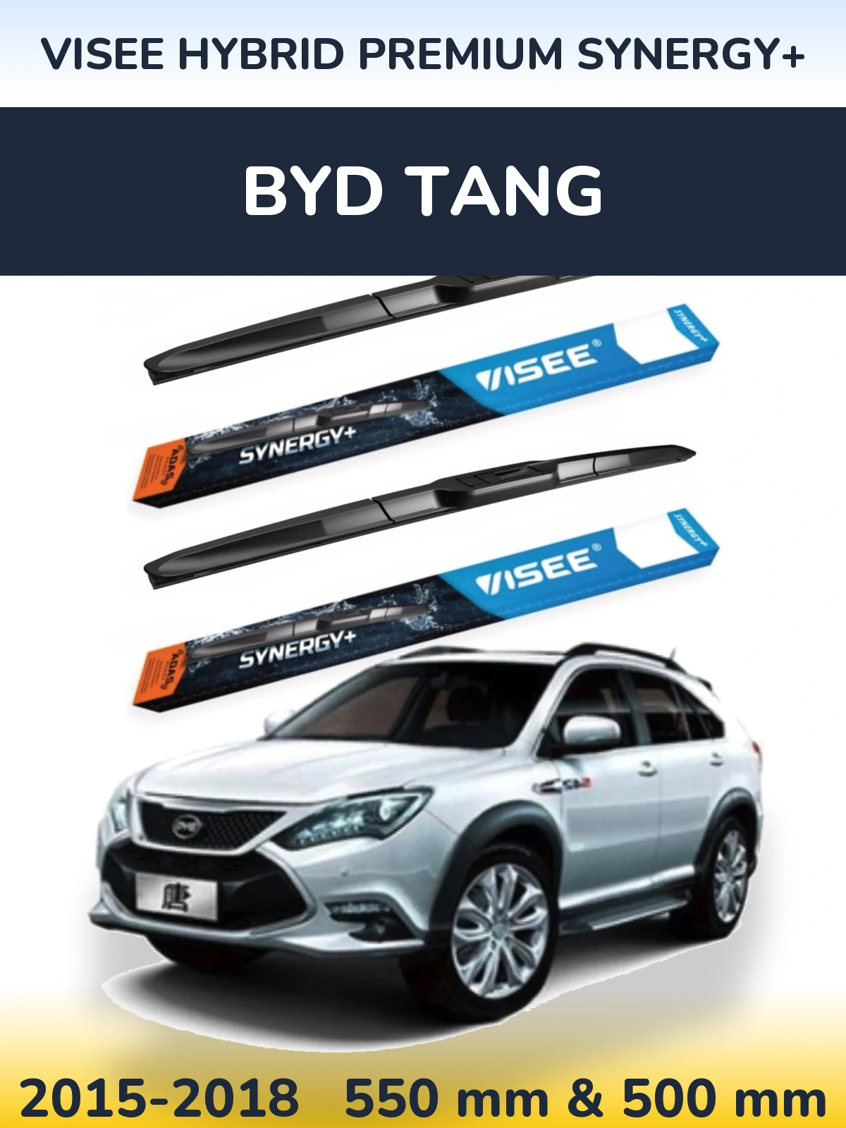 Ștergătoare VISEE HYBRID PREMIUM SYNERGY+ pentru BYD Tang