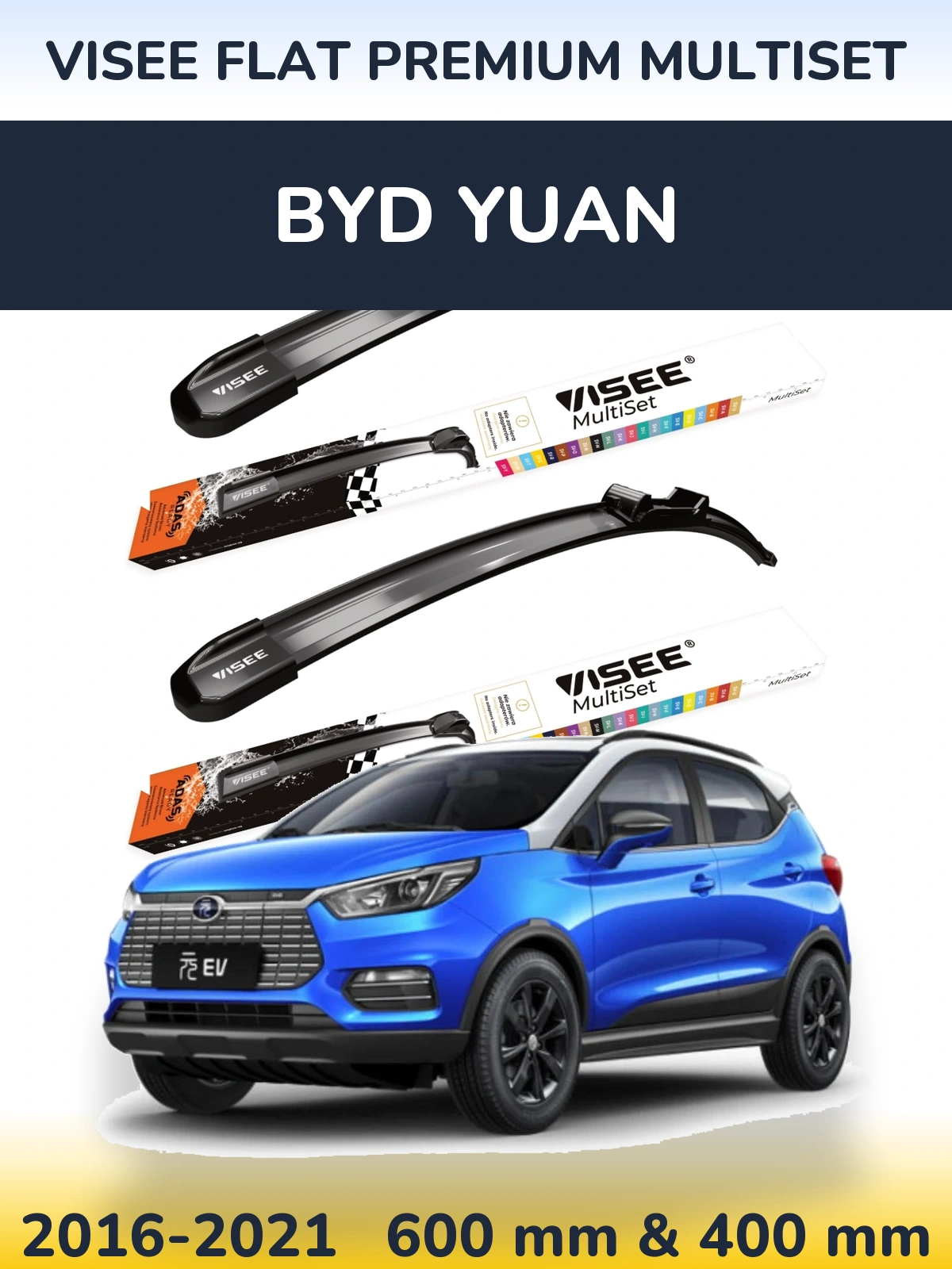 Ștergătoare VISEE FLAT PREMIUM MultiSet pentru BYD Yuan