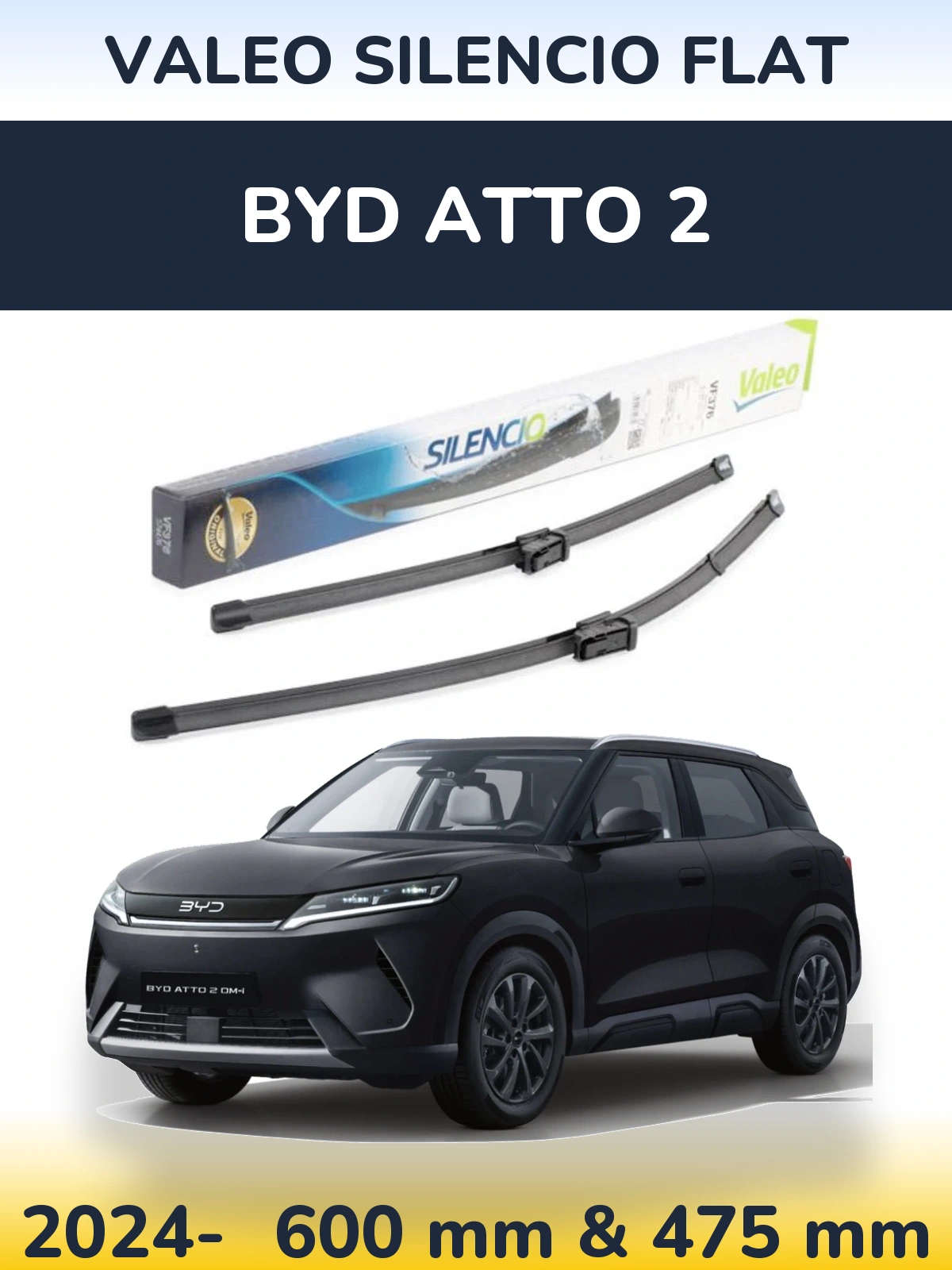 Ștergătoare Valeo Silencio Flat pentru BYD Atto 2