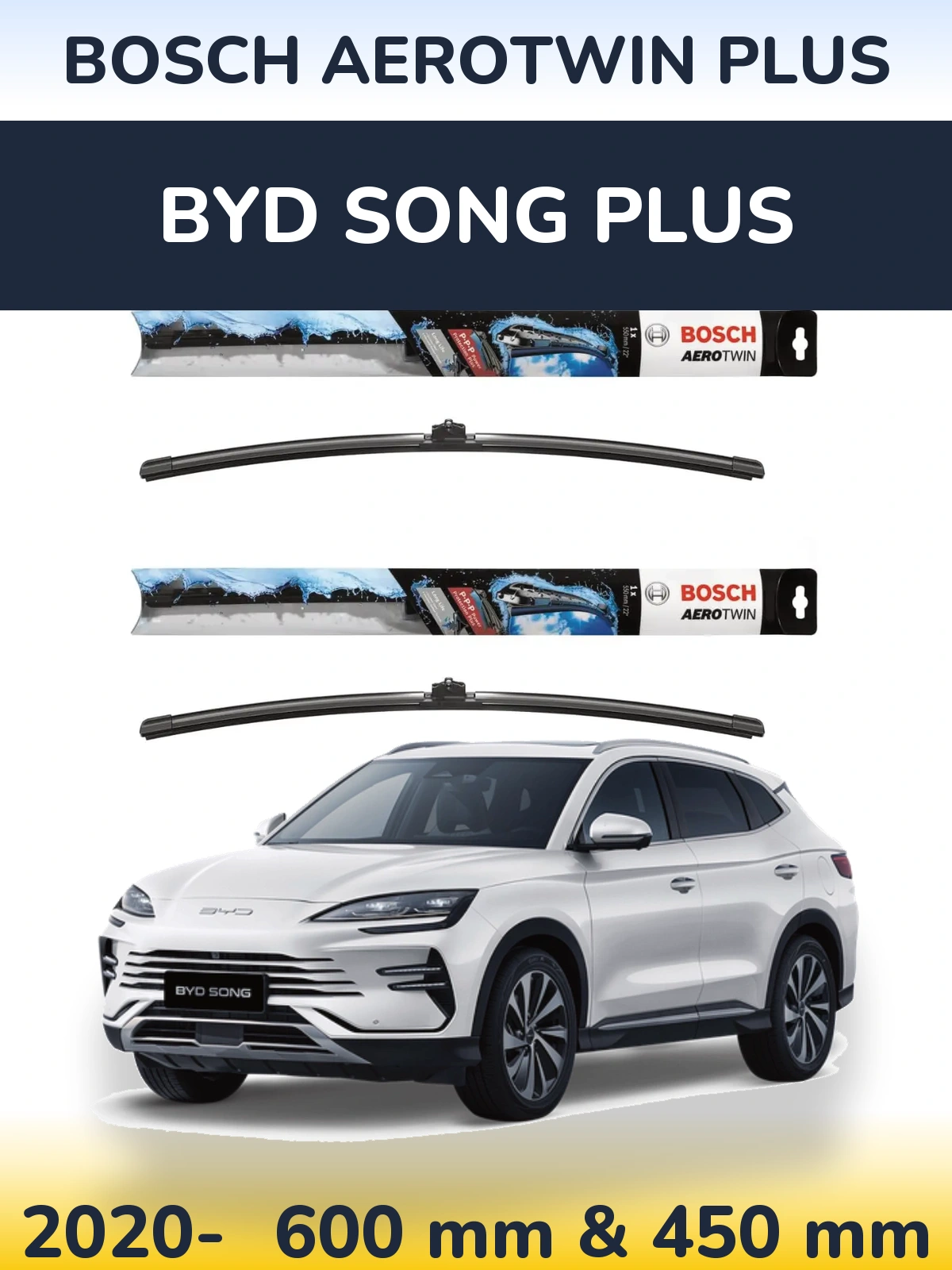 Ștergătoare BOSCH AeroTwin Plus pentru BYD Song Plus