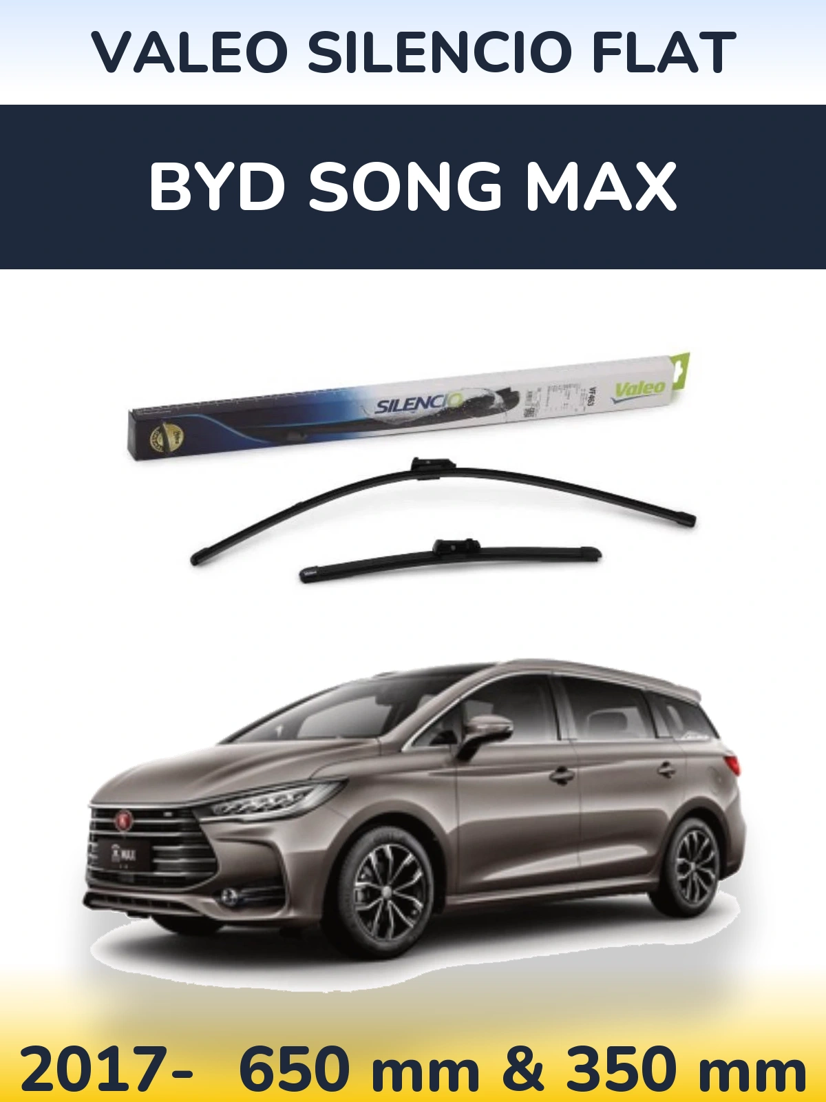 Ștergătoare Valeo Silencio Flat pentru BYD Song Max