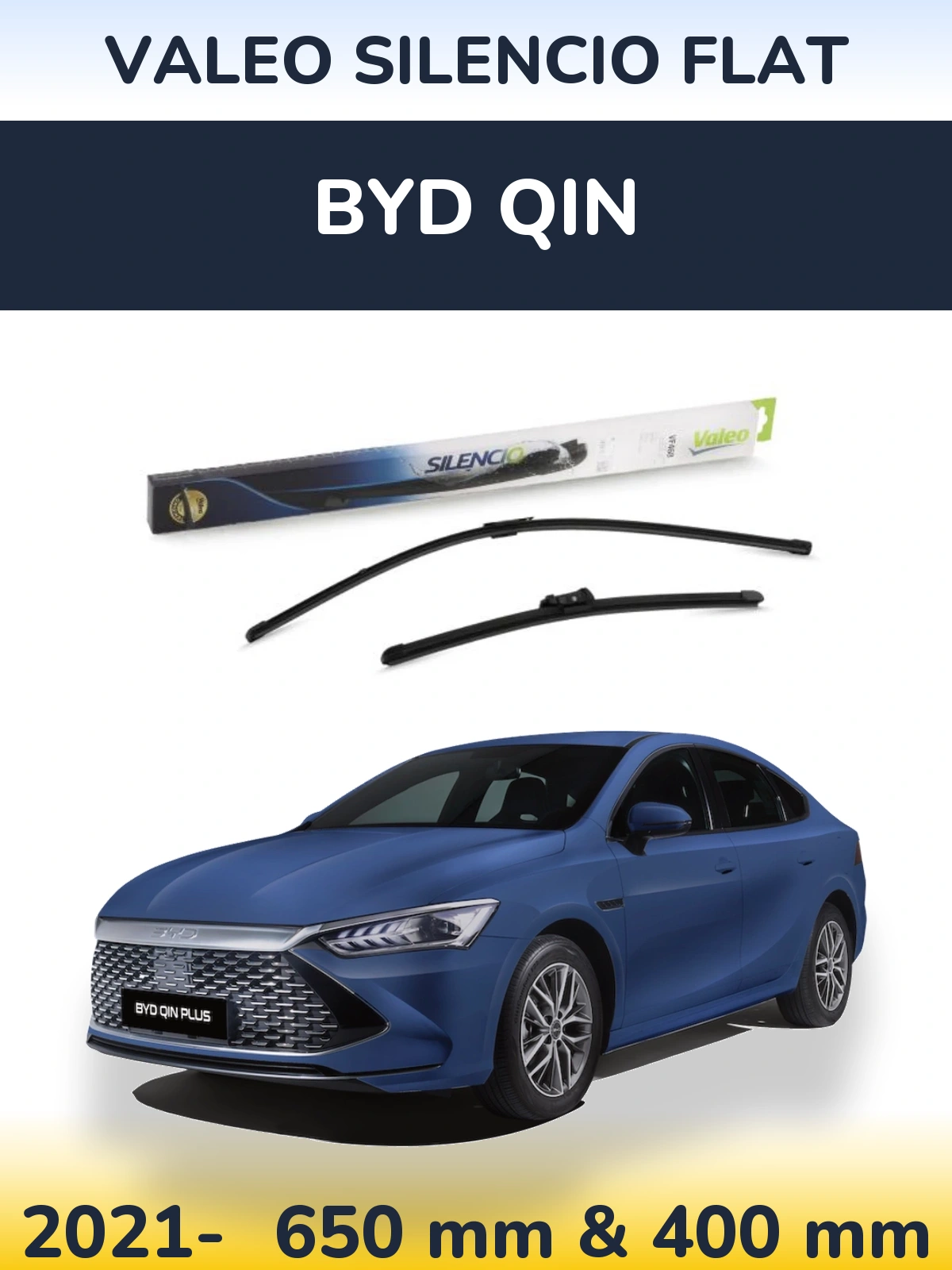 Ștergătoare Valeo Silencio Flat pentru BYD Qin