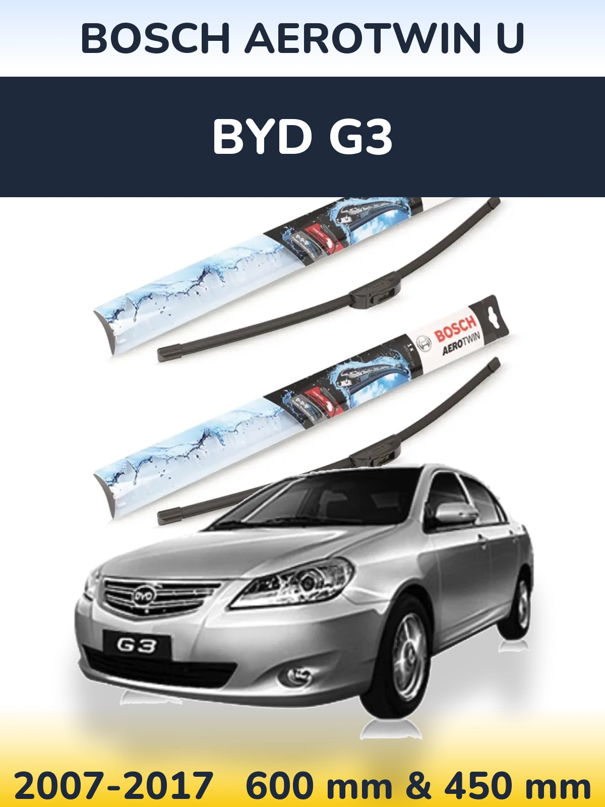 Ștergătoare BOSCH AeroTwin U pentru BYD G3