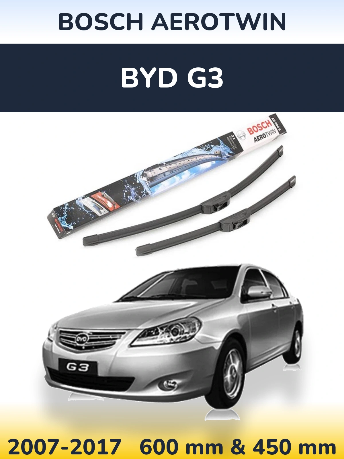 Ștergătoare BOSCH AeroTwin pentru BYD G3
