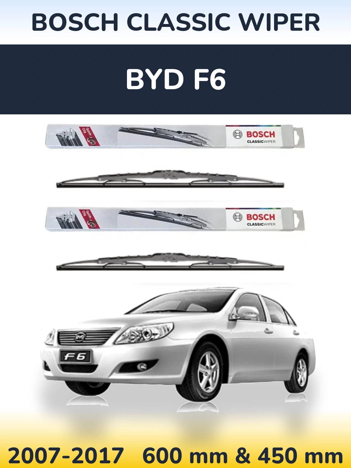 Ștergătoare BOSCH Classic Wiper pentru BYD F6
