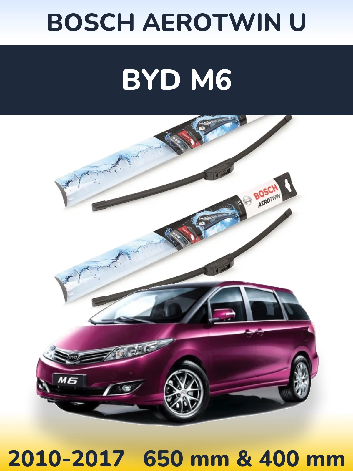 Ștergătoare BOSCH AeroTwin U pentru BYD M6