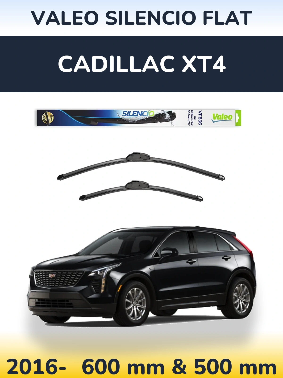 Ștergătoare Valeo Silencio Flat pentru Cadillac XT4