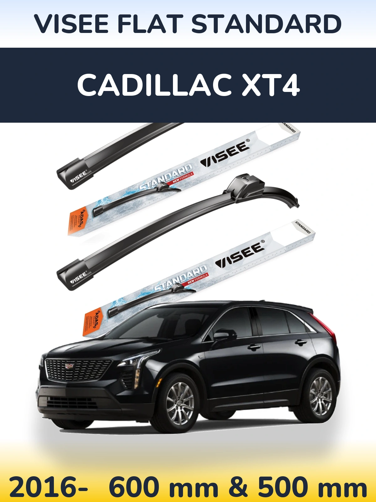 Ștergătoare VISEE FLAT STANDARD pentru Cadillac XT4