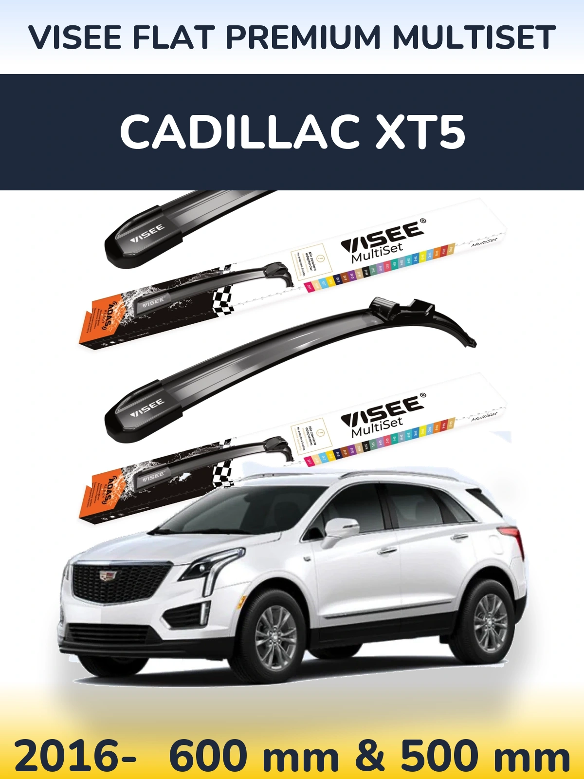 Ștergătoare VISEE FLAT PREMIUM MultiSet pentru Cadillac XT5
