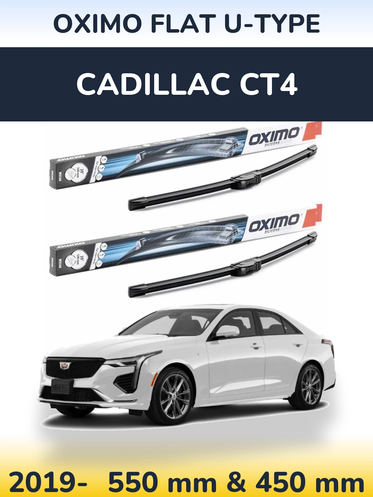 Ștergătoare Oximo Flat U-type pentru Cadillac CT4
