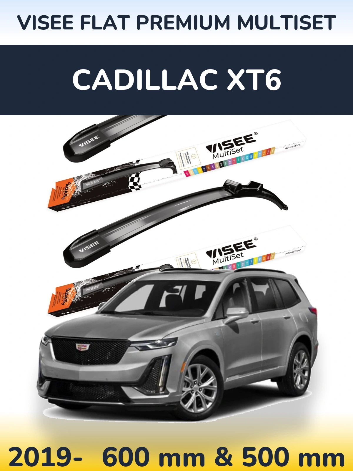 Ștergătoare VISEE FLAT PREMIUM MultiSet pentru Cadillac XT6