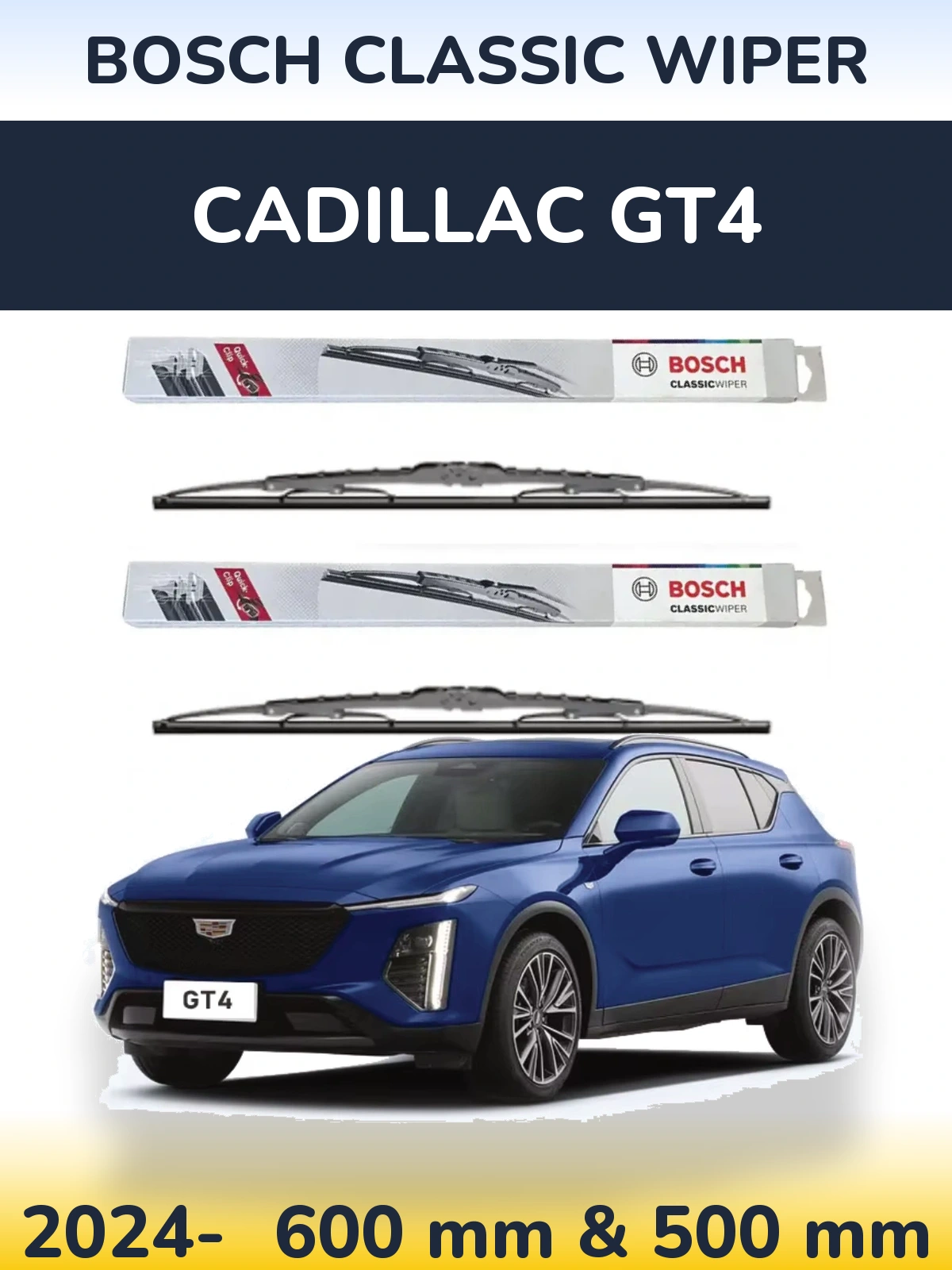 Ștergătoare BOSCH Classic Wiper pentru Cadillac GT4
