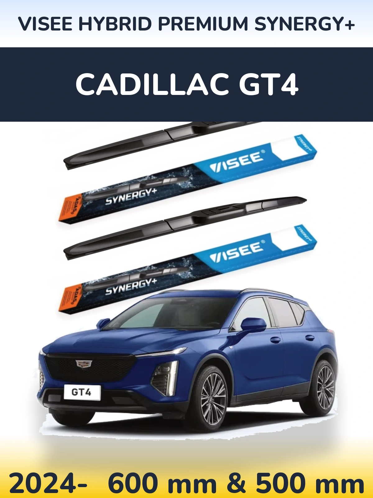 Ștergătoare VISEE HYBRID PREMIUM SYNERGY+ pentru Cadillac GT4