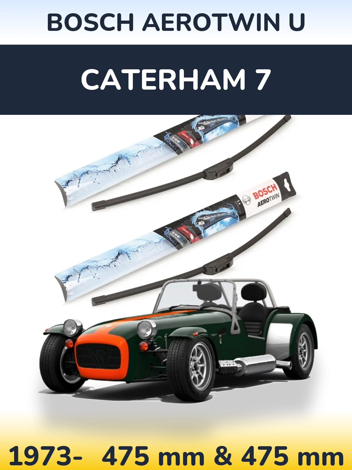Ștergătoare BOSCH AeroTwin U pentru Caterham 7