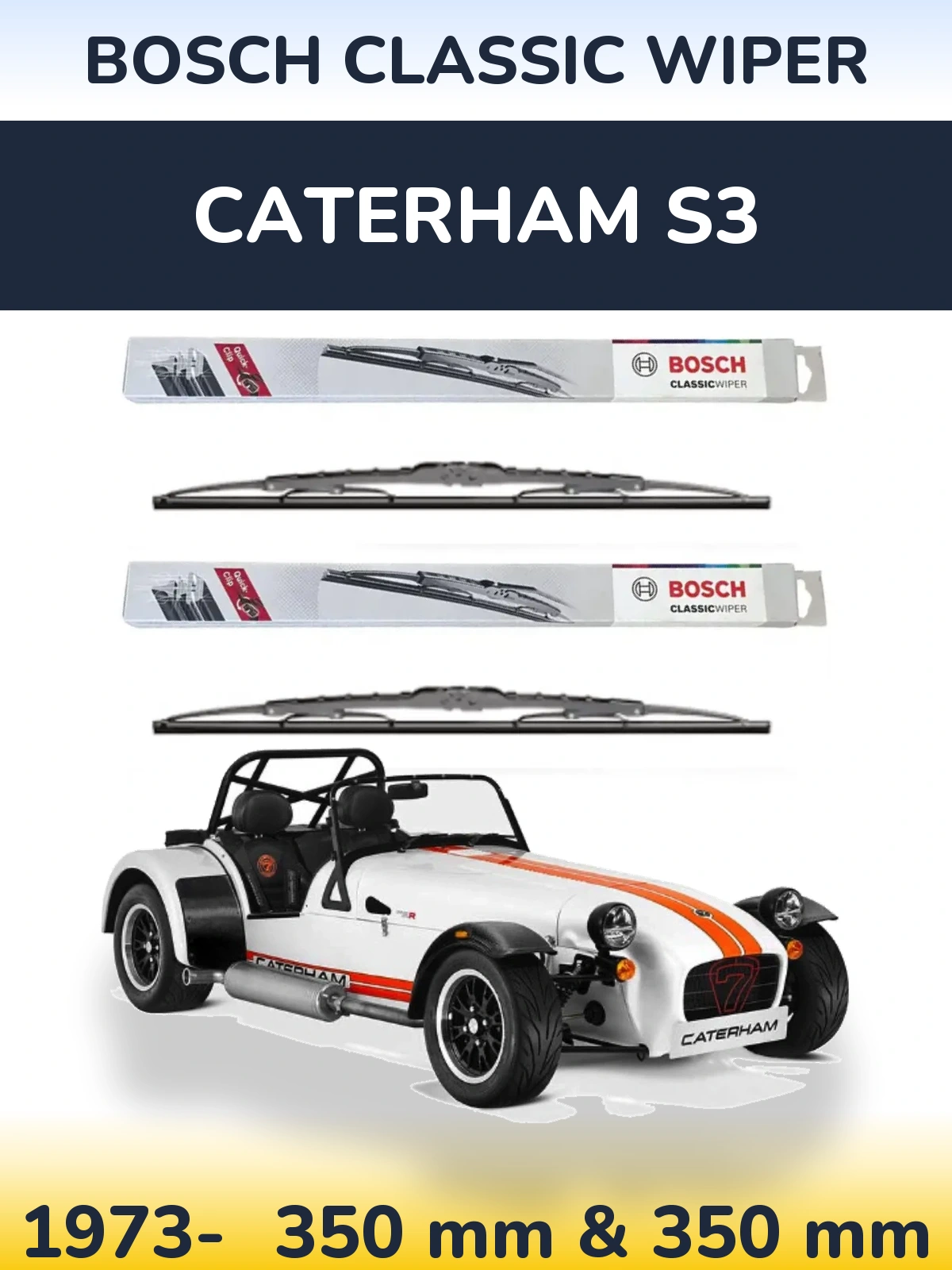 Ștergătoare BOSCH Classic Wiper pentru Caterham S3