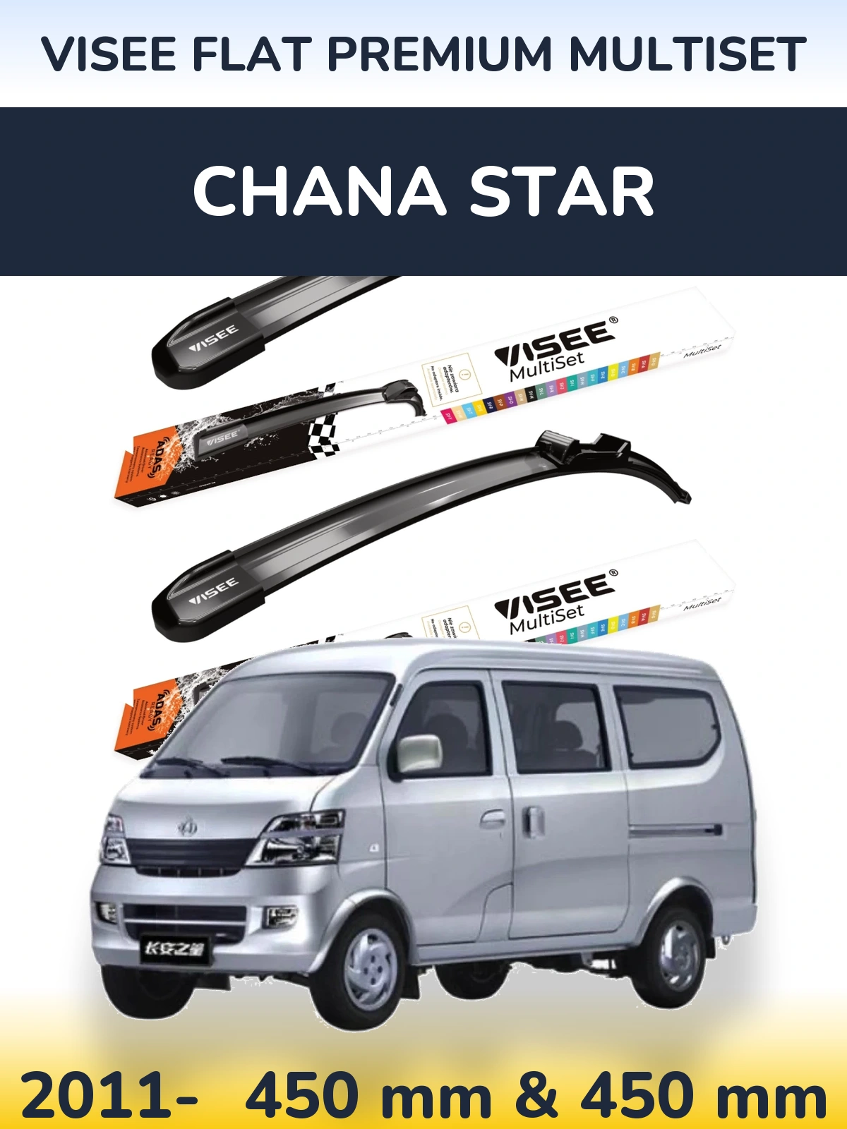 Ștergătoare VISEE FLAT PREMIUM MultiSet pentru Chana Star