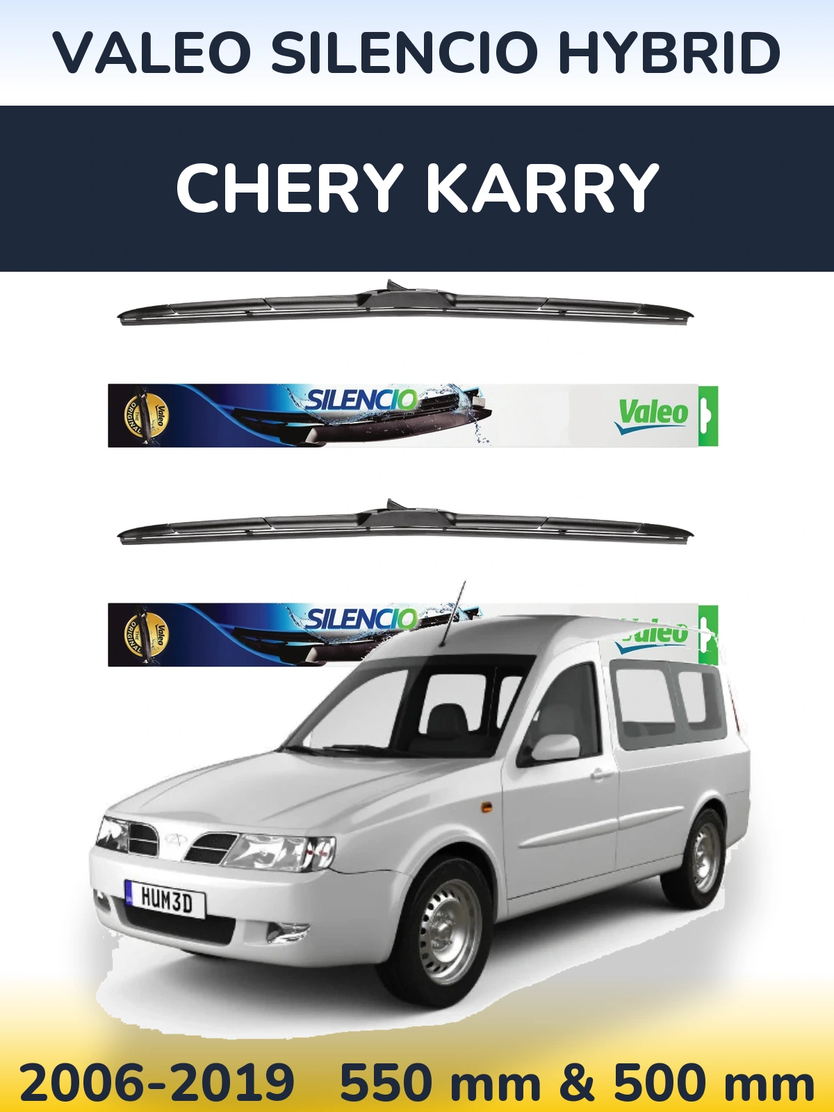 Ștergătoare Valeo Silencio Hybrid pentru Chery Karry