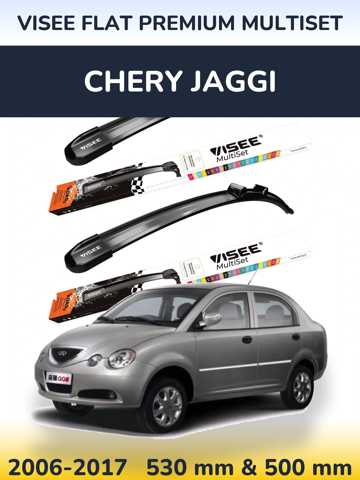 Ștergătoare VISEE FLAT PREMIUM MultiSet pentru Chery Jaggi