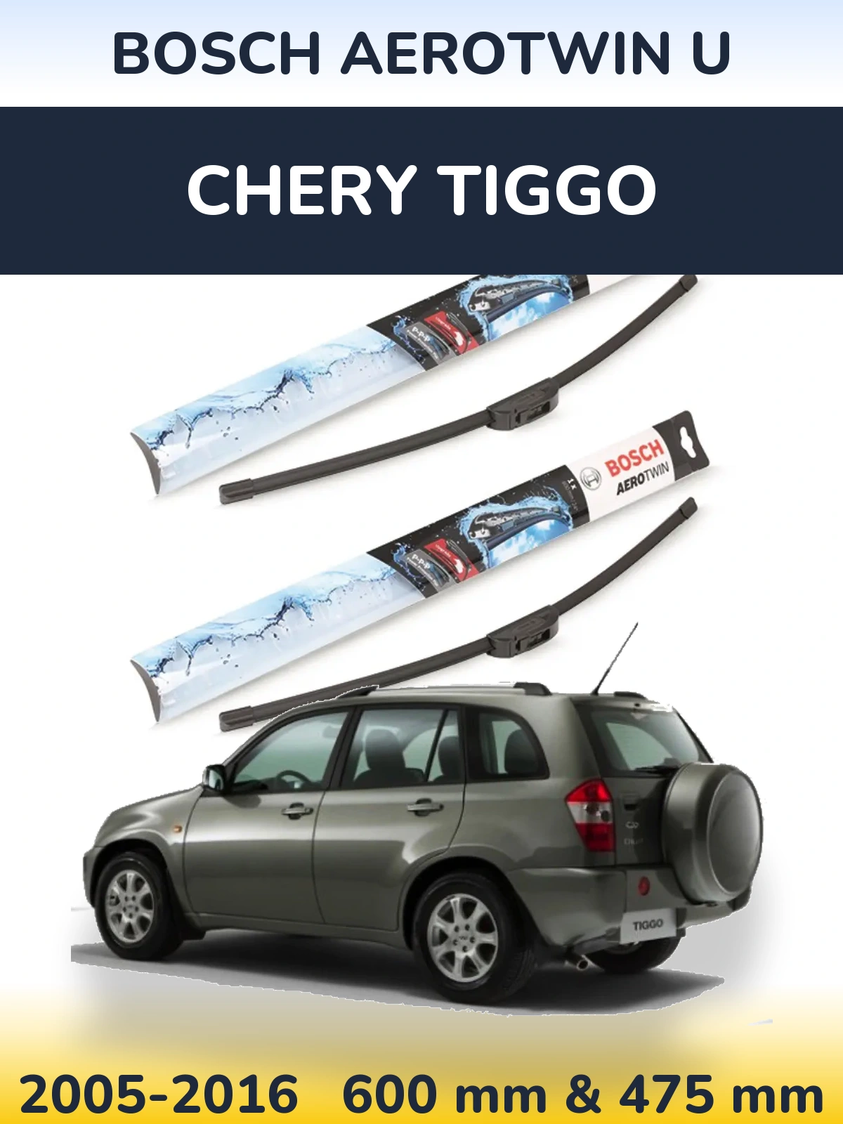 Ștergătoare BOSCH AeroTwin U pentru Chery Tiggo