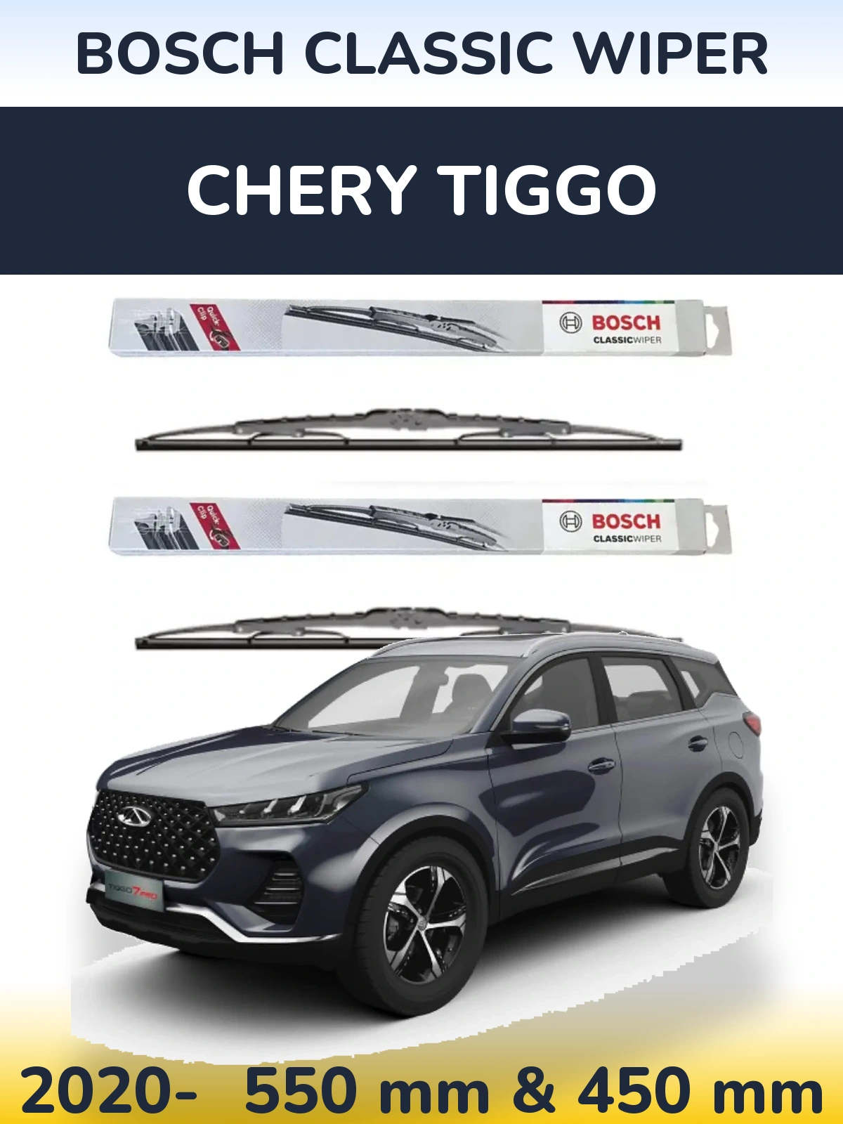 Ștergătoare BOSCH Classic Wiper pentru Chery Tiggo