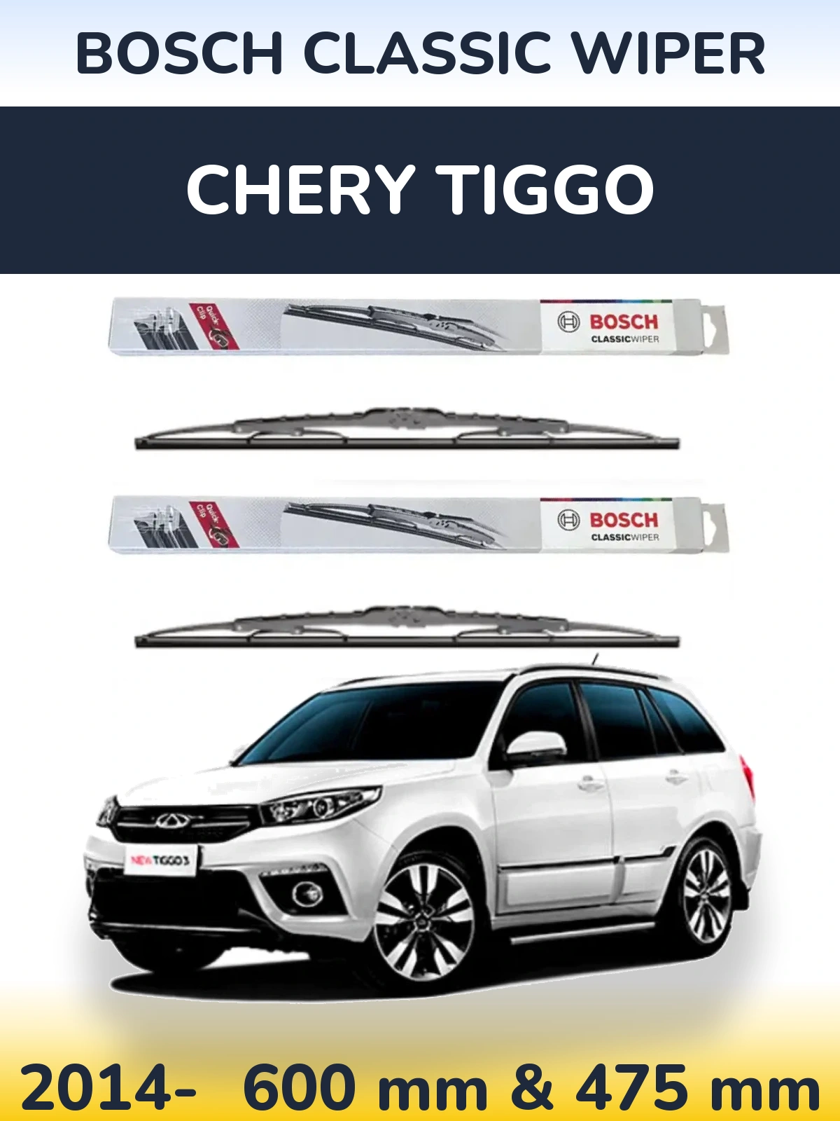 Ștergătoare BOSCH Classic Wiper pentru Chery Tiggo