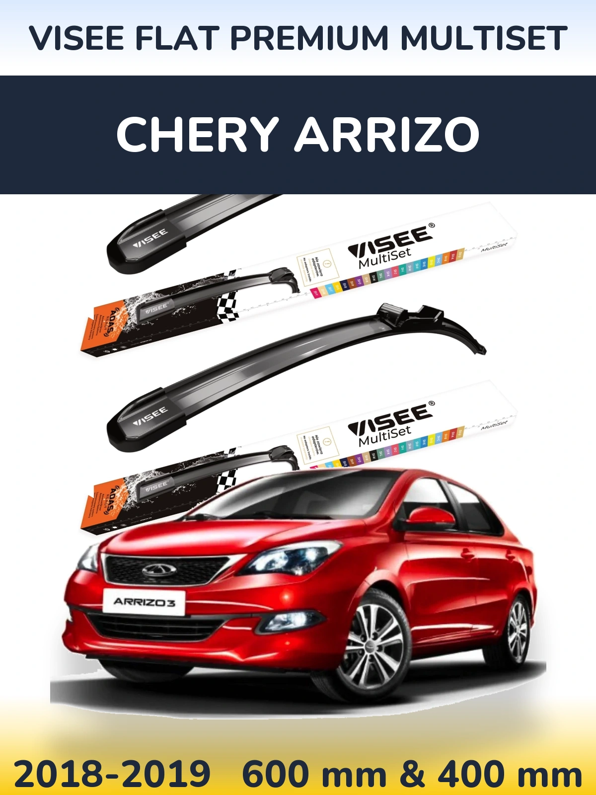 Ștergătoare VISEE FLAT PREMIUM MultiSet pentru Chery Arrizo