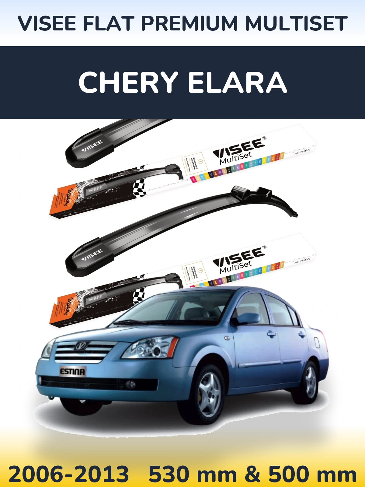 Ștergătoare VISEE FLAT PREMIUM MultiSet pentru Chery Elara