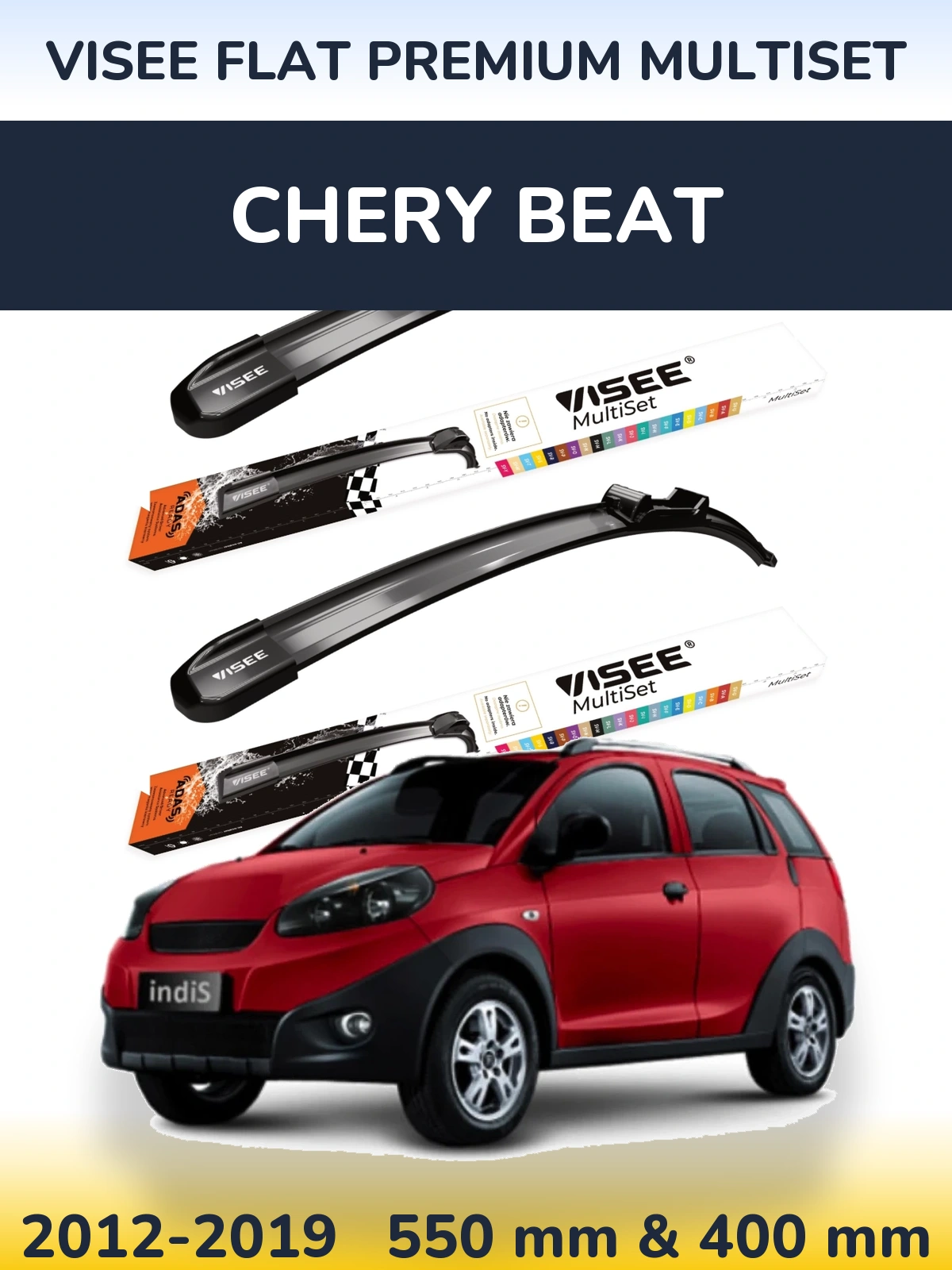 Ștergătoare VISEE FLAT PREMIUM MultiSet pentru Chery Beat