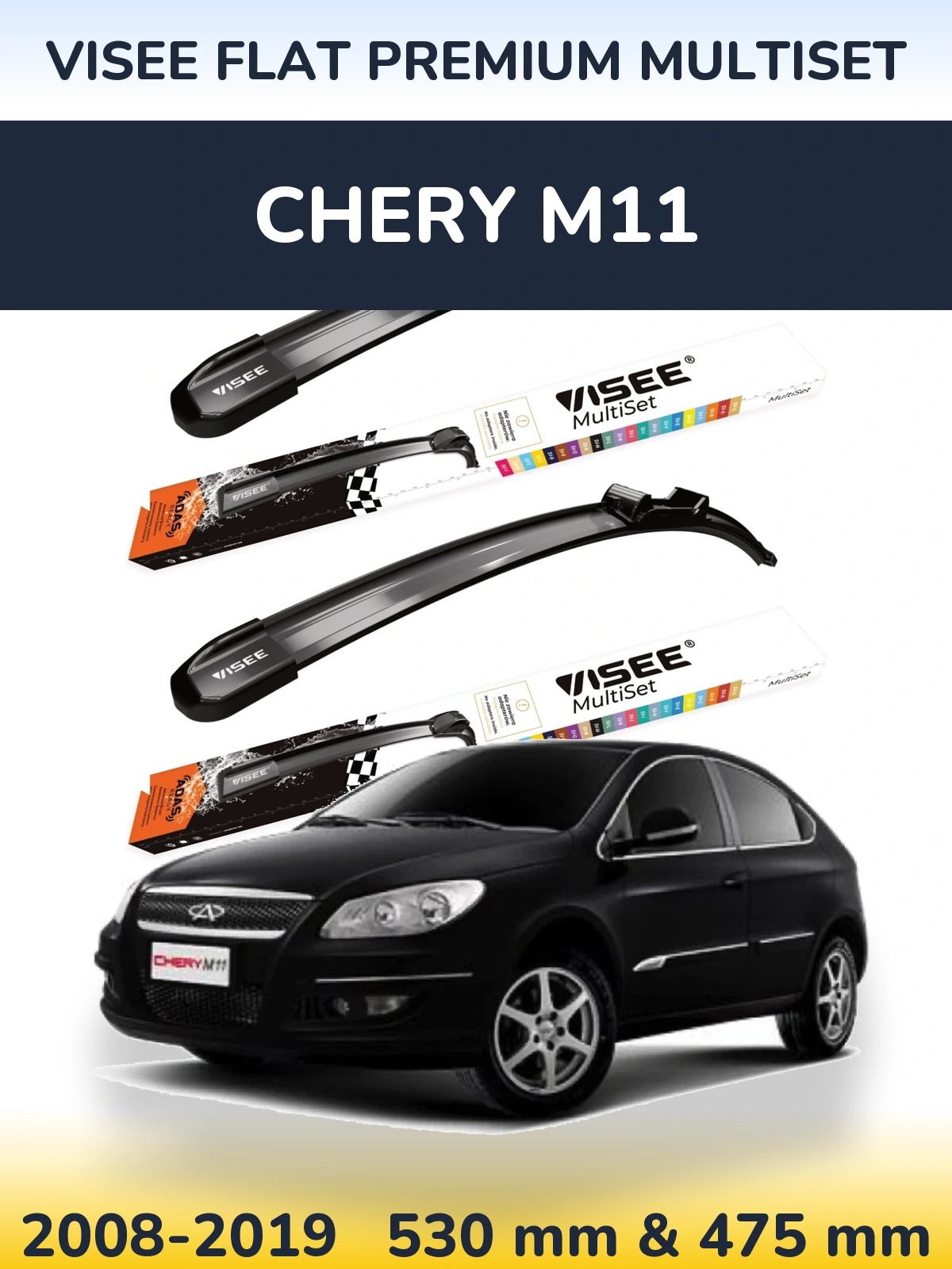 Ștergătoare VISEE FLAT PREMIUM MultiSet pentru Chery M11
