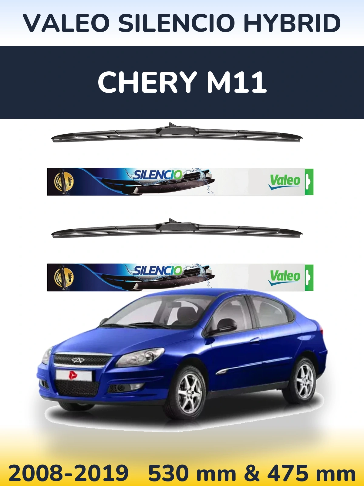 Ștergătoare Valeo Silencio Hybrid pentru Chery M11