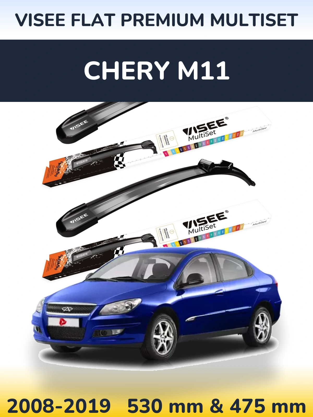 Ștergătoare VISEE FLAT PREMIUM MultiSet pentru Chery M11