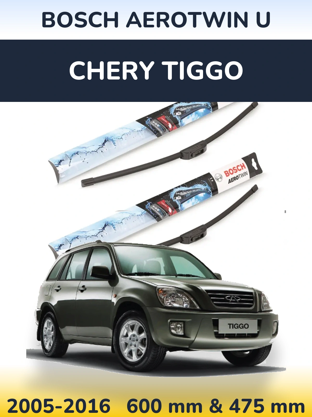 Ștergătoare BOSCH AeroTwin U pentru Chery Tiggo