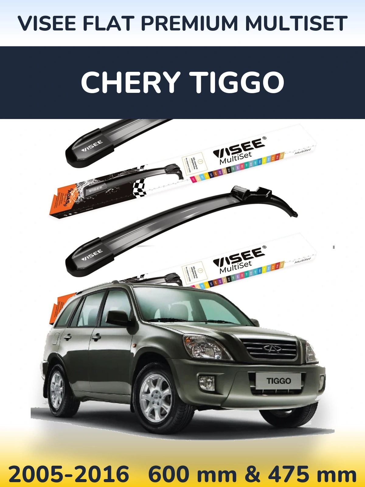 Ștergătoare VISEE FLAT PREMIUM MultiSet pentru Chery Tiggo