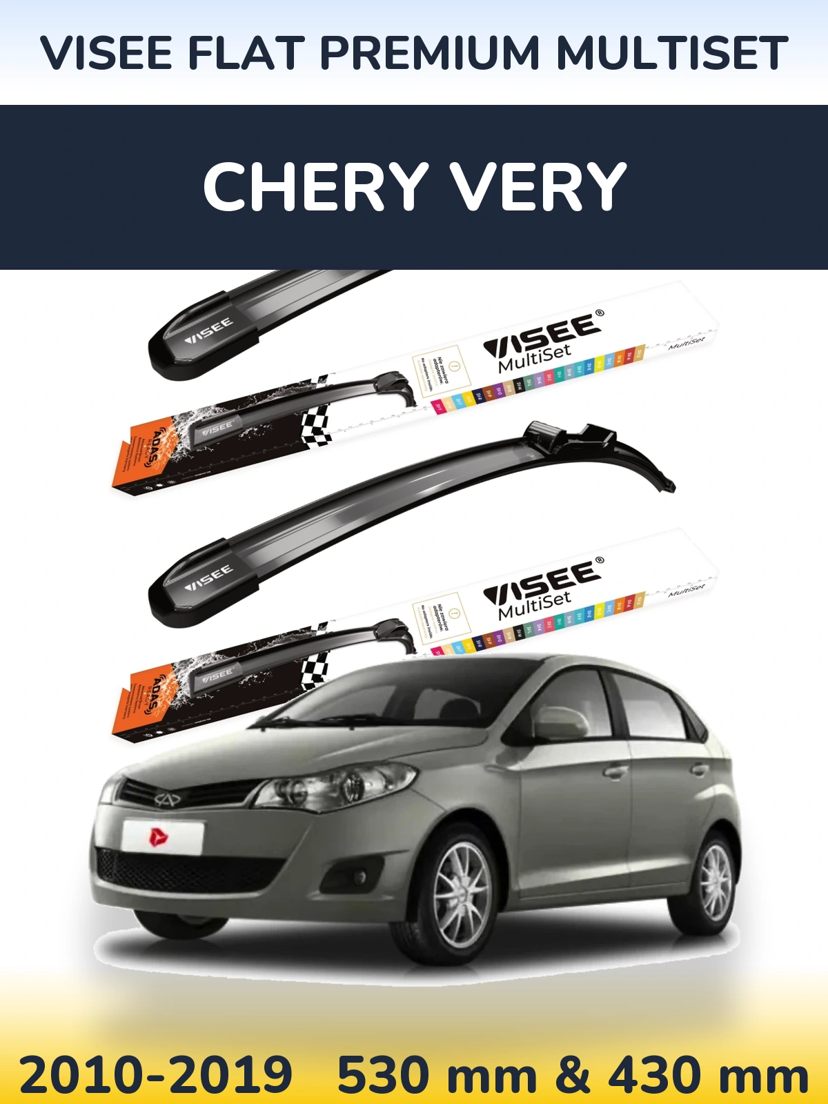 Ștergătoare VISEE FLAT PREMIUM MultiSet pentru Chery Very