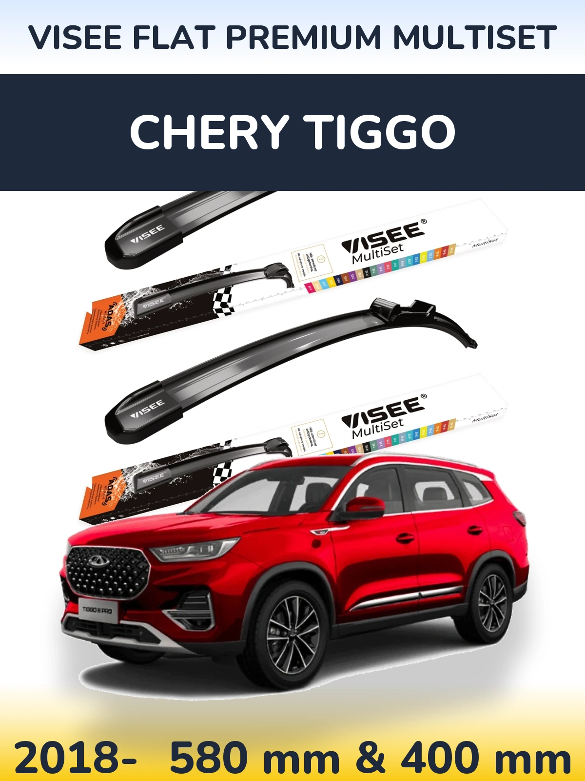 Ștergătoare VISEE FLAT PREMIUM MultiSet pentru Chery Tiggo