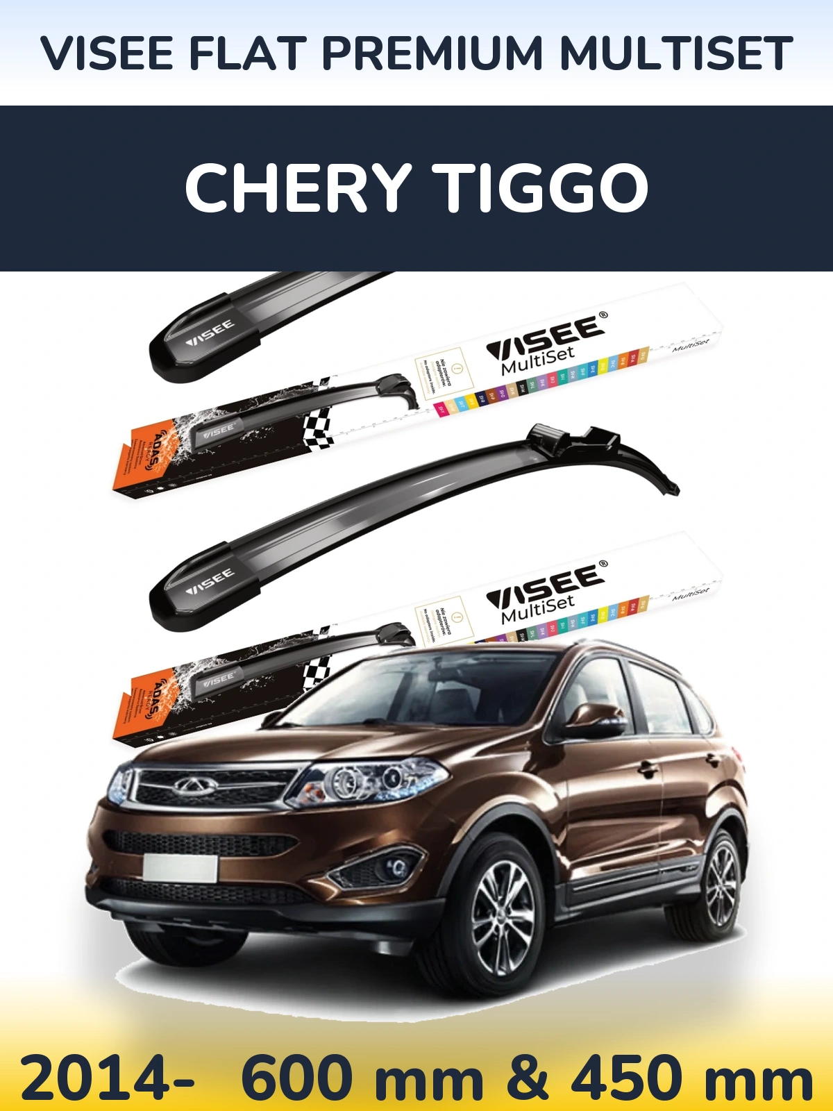 Ștergătoare VISEE FLAT PREMIUM MultiSet pentru Chery Tiggo
