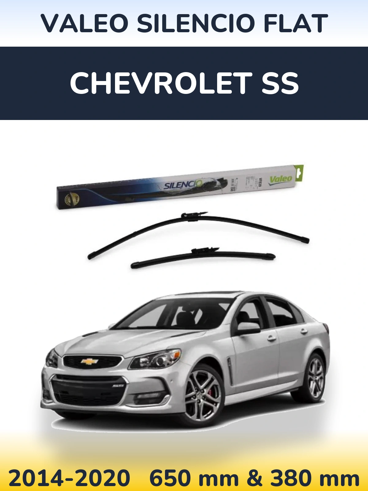 Ștergătoare Valeo Silencio Flat pentru Chevrolet SS