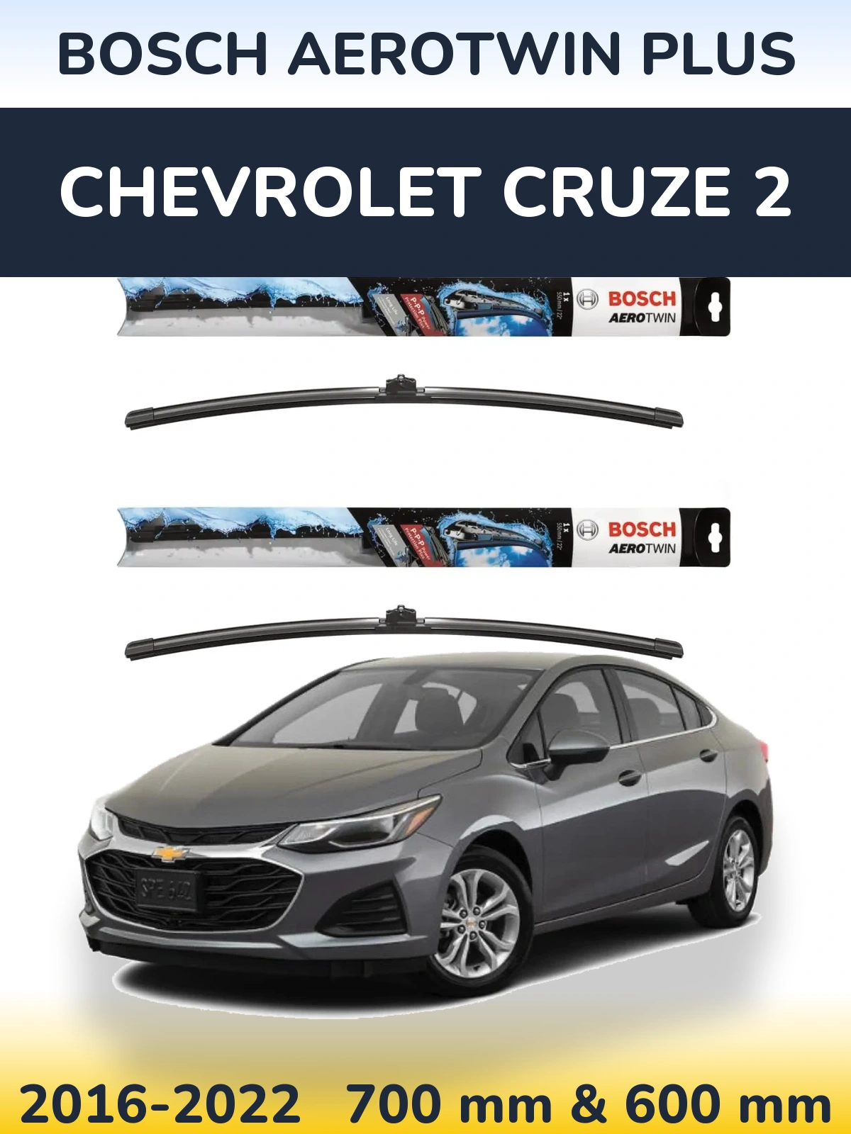 Ștergătoare BOSCH AeroTwin Plus pentru Chevrolet Cruze 2