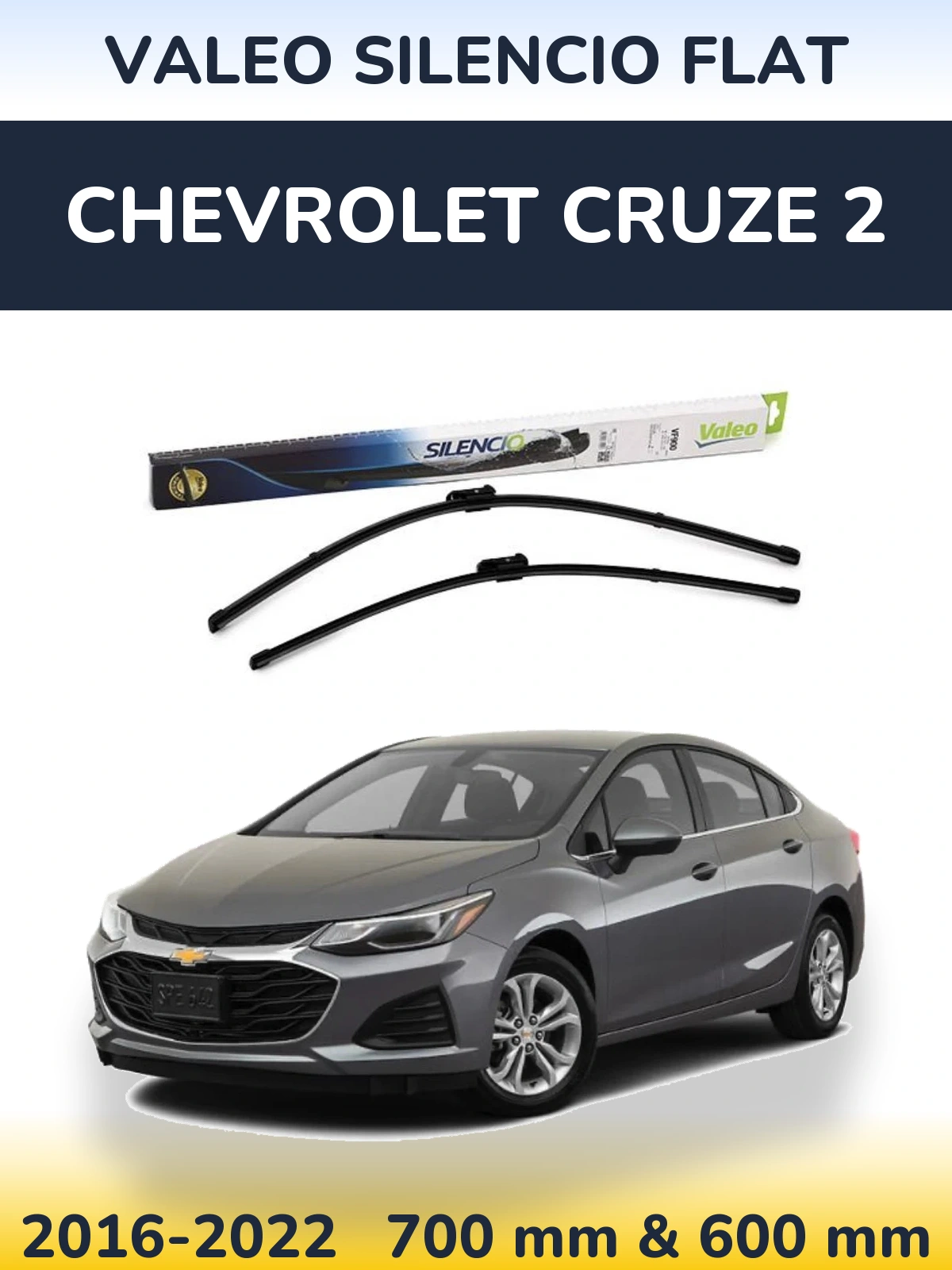 Ștergătoare Valeo Silencio Flat pentru Chevrolet Cruze 2