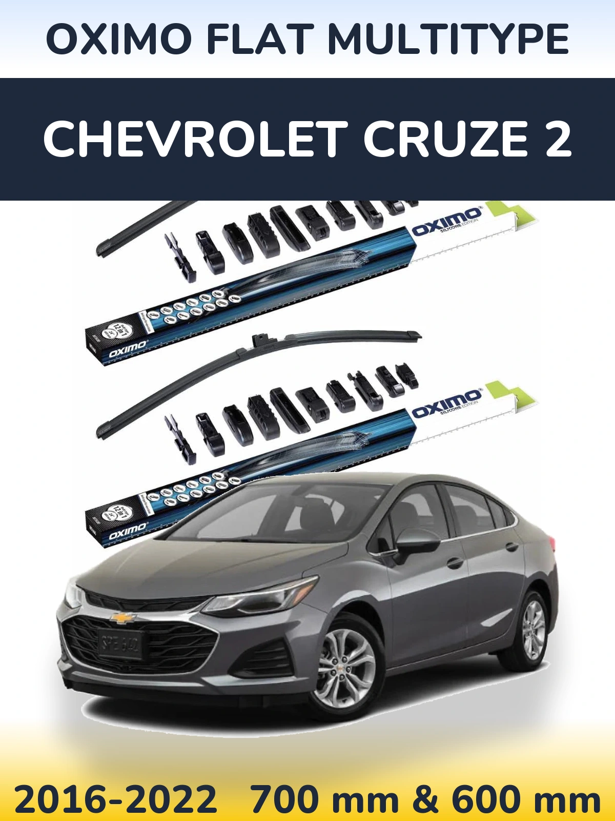 Ștergătoare Oximo Flat MultiTipe pentru Chevrolet Cruze 2
