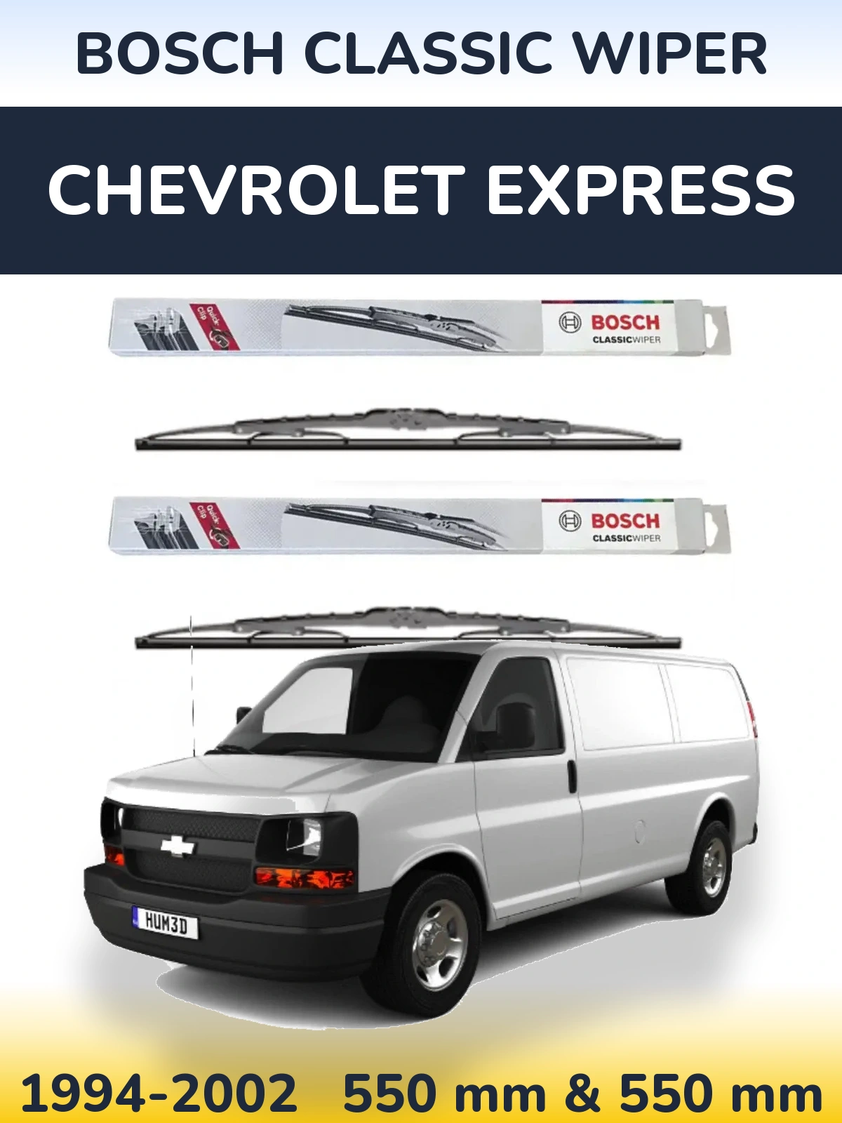 Ștergătoare BOSCH Classic Wiper pentru Chevrolet Express