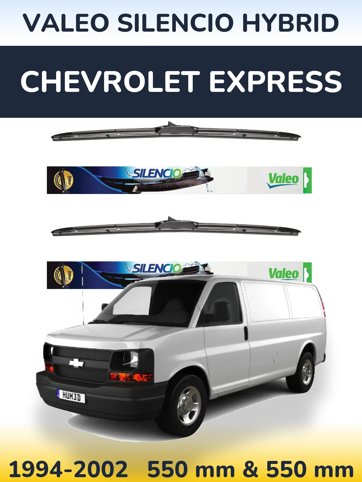 Ștergătoare Valeo Silencio Hybrid pentru Chevrolet Express