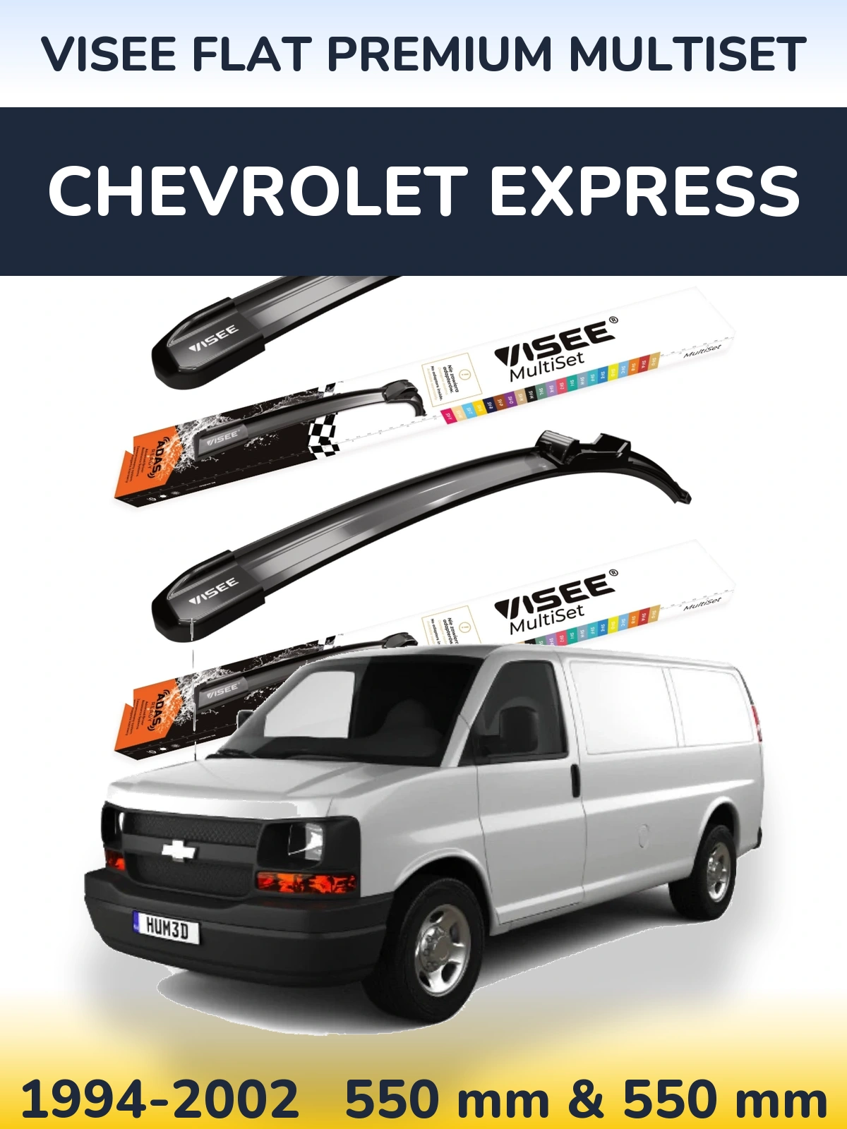 Ștergătoare VISEE FLAT PREMIUM MultiSet pentru Chevrolet Express